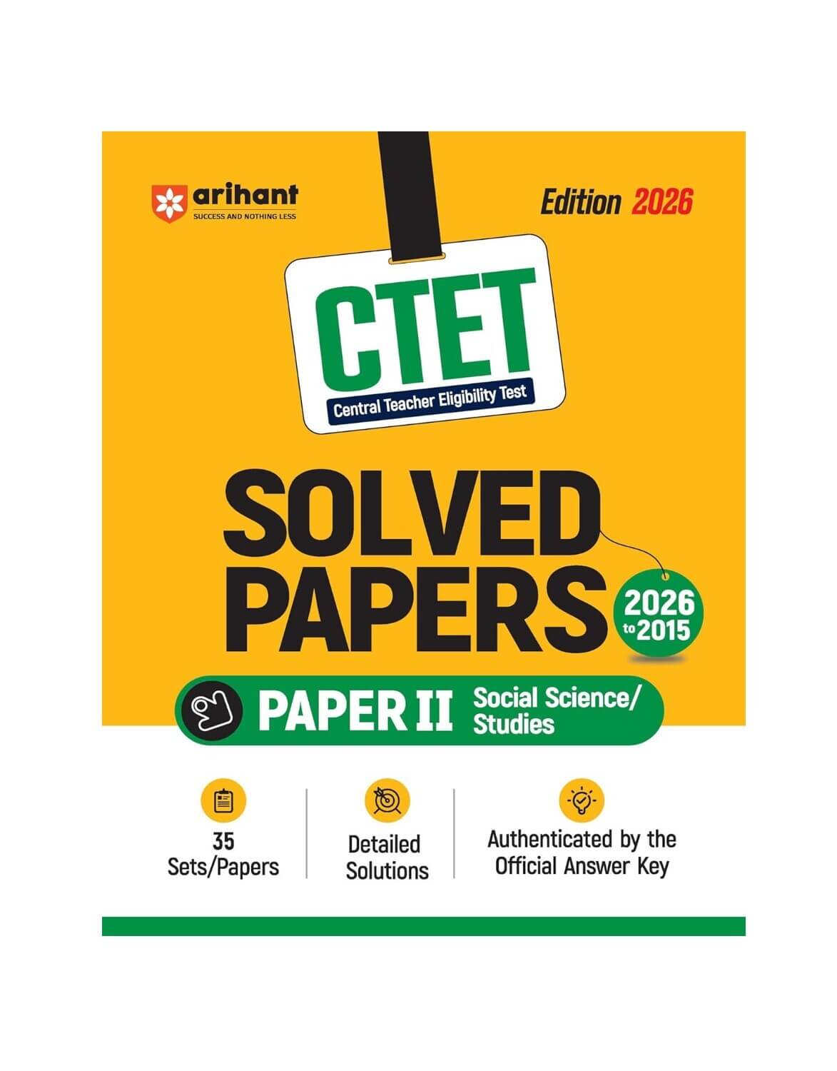 Untitled (1) (1) Arihant CTET 35 Solved Papers (2026–2014) Paper 2 (Class 6-8) Social Sience / Studies - Image 1