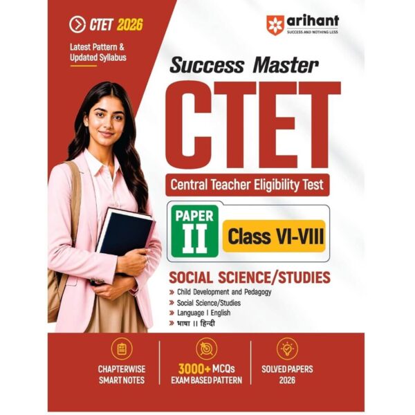 Arihant Success Master CTET 2026 Paper 2 (Class 6–8) Social Science/Studies