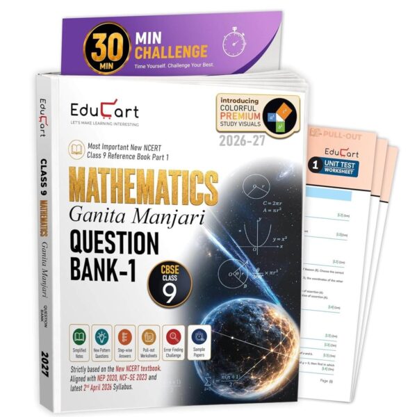 Educart CBSE Class 9 Mathematics Question Bank 2026-27 | Ganita Manjari PART-1