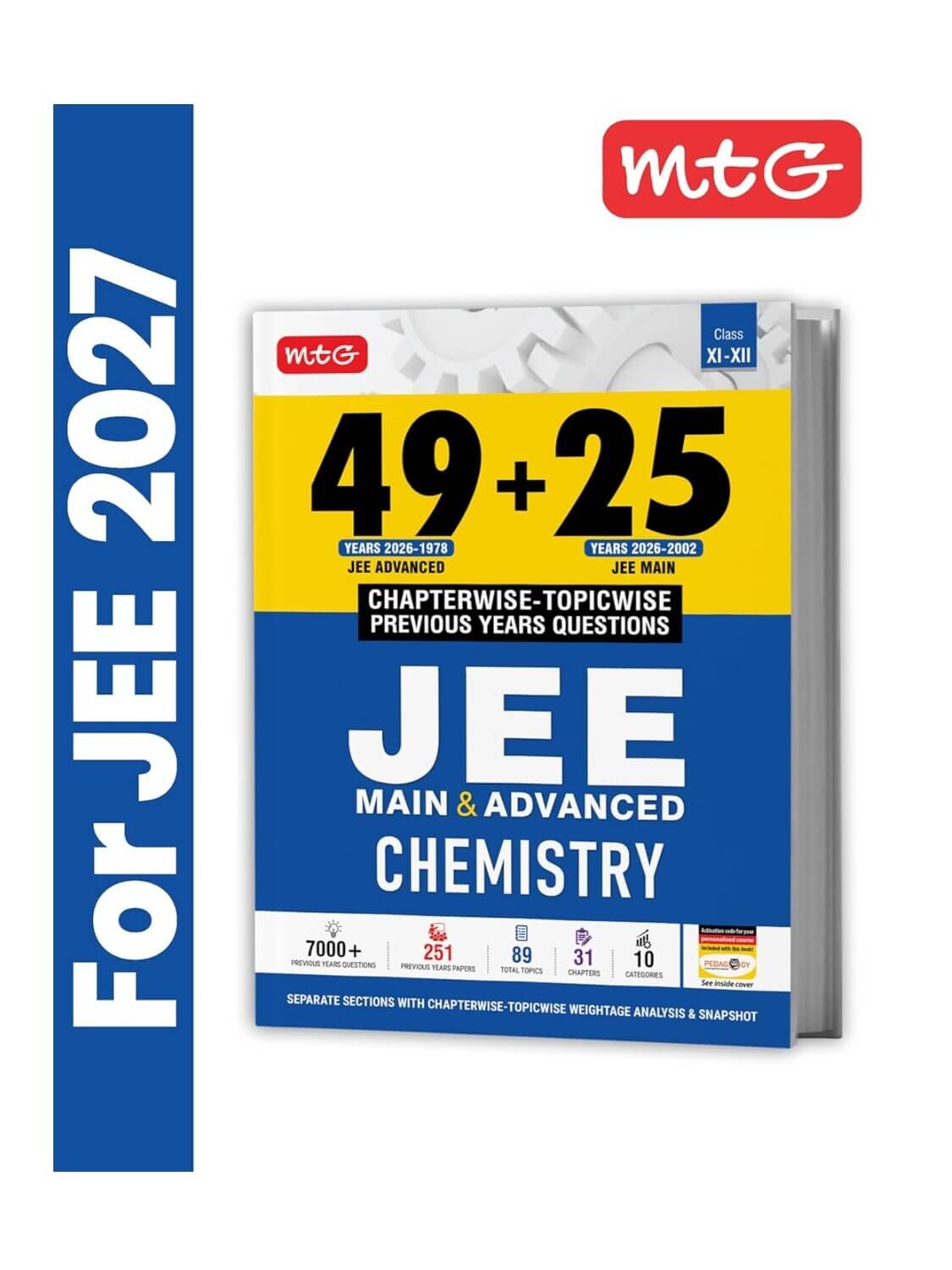 Untitled (24) (1) MTG 49 + 25 Years (2026-2002) JEE Main and Advanced (2026-1978) PYQ Book Chemistry | Chapter-wise Topic-wise Solved Papers - Image 1