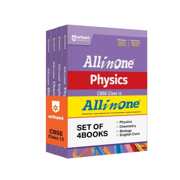 Arihant All in One | PCBE Combo | English Core, Physics, Chemistry, Biology Class 12 for CBSE Exam 2026-27